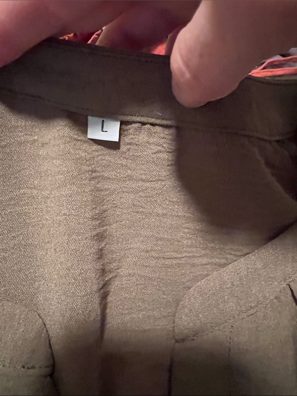 Women’s Olive Drawstring Button-Front romper - Picture 2 of 2
